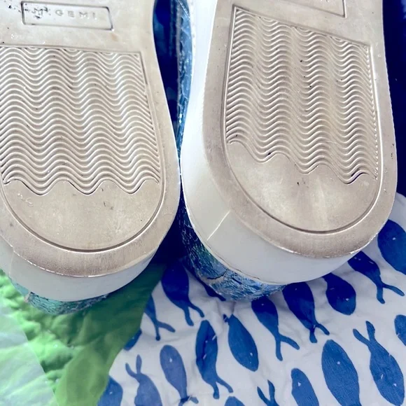 M. GEMI 'The Fresco' Metallic Blue Leather Slip-on - Picture 10 of 11